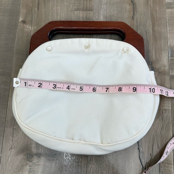 Vintage Bee Hive Baltimore Handbag Purse Wooden Handle Interchangeable 4 Covers - Picture 9 of 14